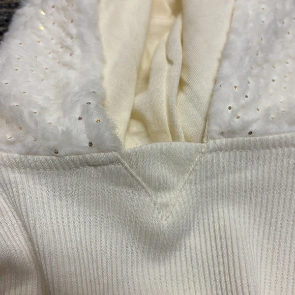 “frisco” Brand Gold Dotted XL Plush Fur Hoodie Offwhite Dog Sweater SKU 224212 - Picture 10 of 17